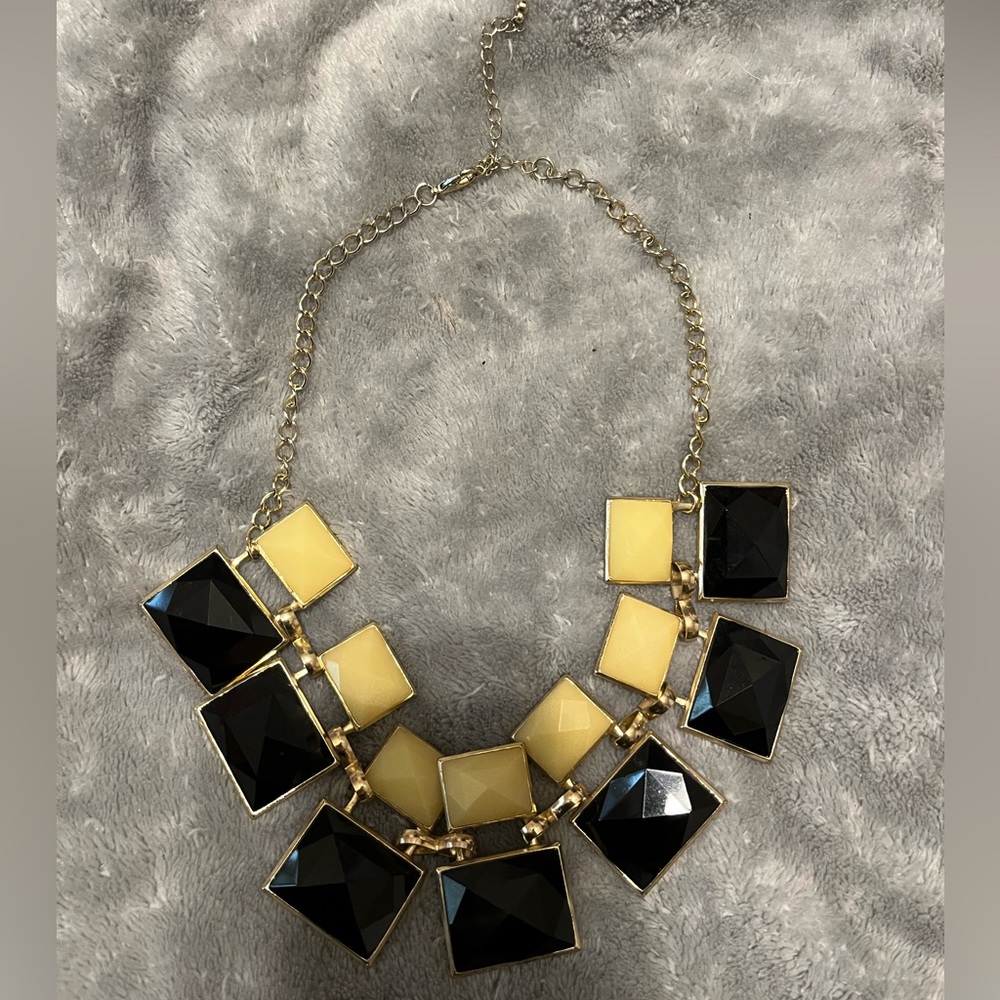 Vintage black and cream Necklace